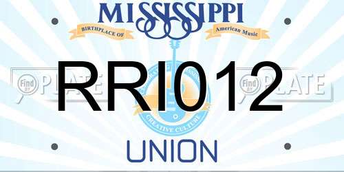 RRI012 Mississippi License Plate