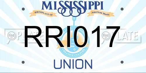 RRI017 Mississippi License Plate