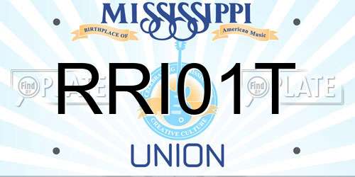 RRI01T Mississippi License Plate
