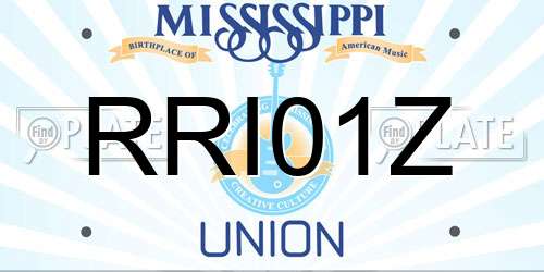 RRI01Z Mississippi License Plate