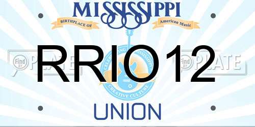 RRIO12 Mississippi License Plate