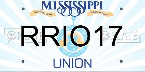 RRIO17 Mississippi License Plate