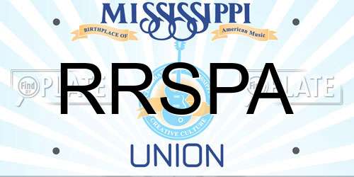 RRSPA Mississippi License Plate