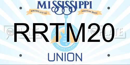 RRTM20 Mississippi License Plate