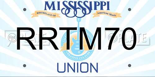 RRTM70 Mississippi License Plate