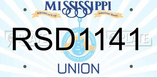 RSD1141 Mississippi License Plate