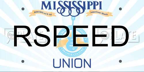 RSPEED Mississippi License Plate