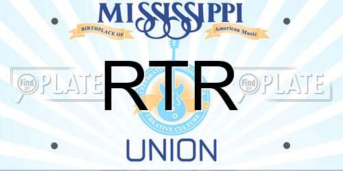 RTR Mississippi License Plate