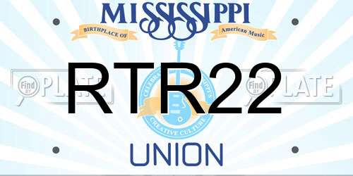 RTR22 Mississippi License Plate