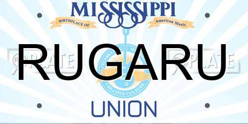 RUGARU Mississippi License Plate