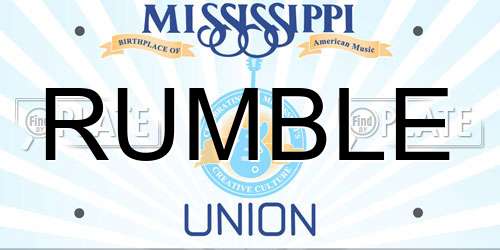RUMBLE Mississippi License Plate