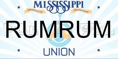 RUMRUM Mississippi License Plate