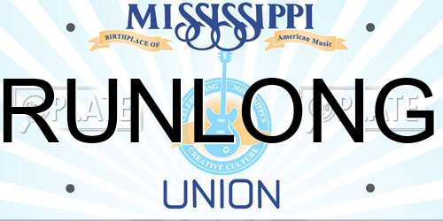 RUNLONG Mississippi License Plate
