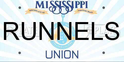 RUNNELS Mississippi License Plate