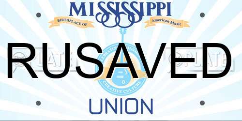 RUSAVED Mississippi License Plate