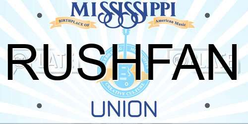 RUSHFAN Mississippi License Plate