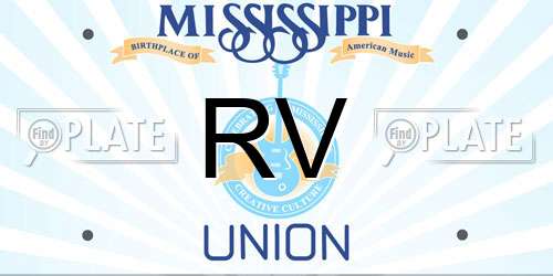 RV Mississippi License Plate