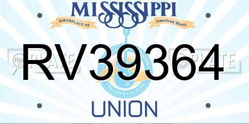 RV39364 Mississippi License Plate