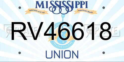 RV46618 Mississippi License Plate