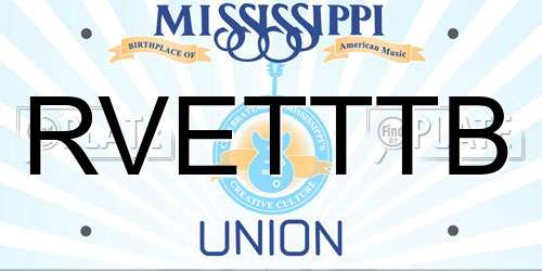 RVETTTB Mississippi License Plate