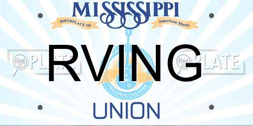 RVING Mississippi License Plate