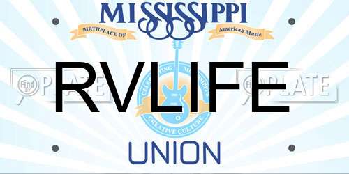 RVLIFE Mississippi License Plate