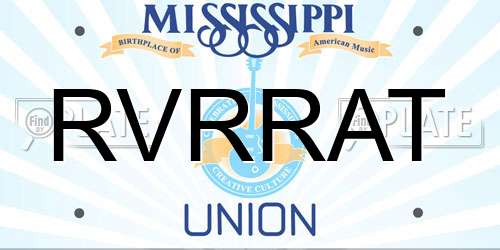RVRRAT Mississippi License Plate