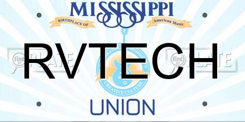 RVTECH Mississippi License Plate