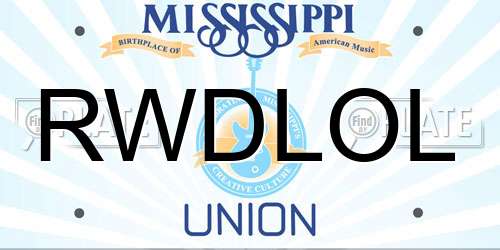RWDLOL Mississippi License Plate