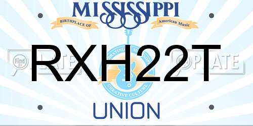 RXH22T Mississippi License Plate