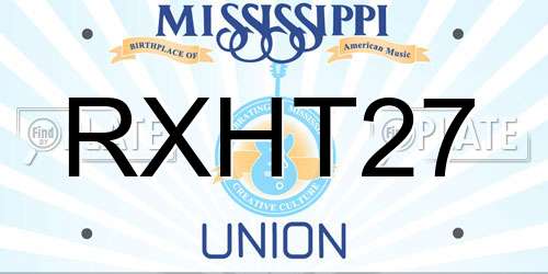 RXHT27 Mississippi License Plate