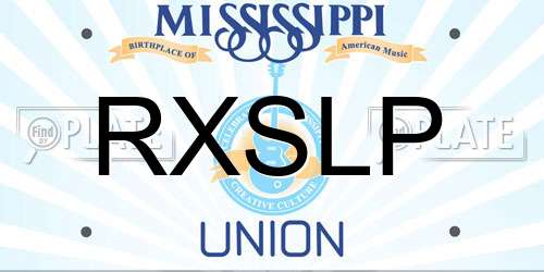 RXSLP Mississippi License Plate