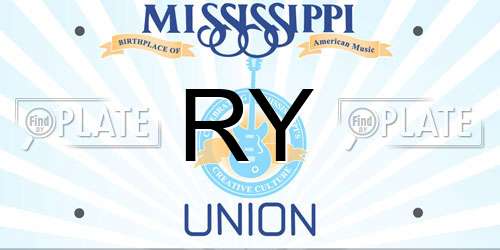 RY Mississippi License Plate