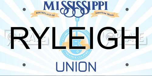 RYLEIGH Mississippi License Plate
