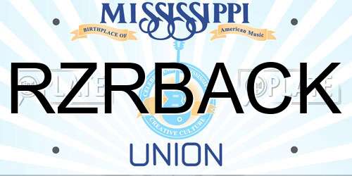 RZRBACK Mississippi License Plate