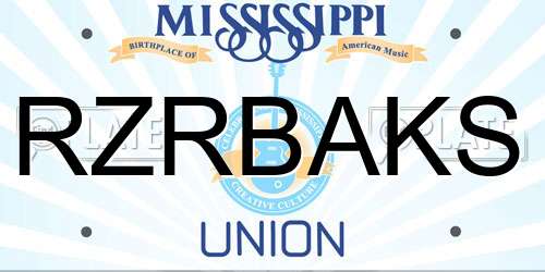 RZRBAKS Mississippi License Plate