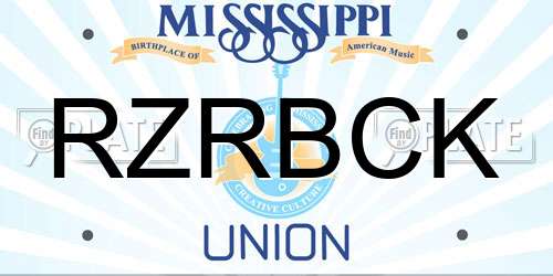 RZRBCK Mississippi License Plate