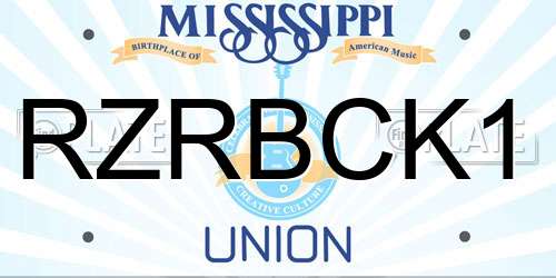 RZRBCK1 Mississippi License Plate