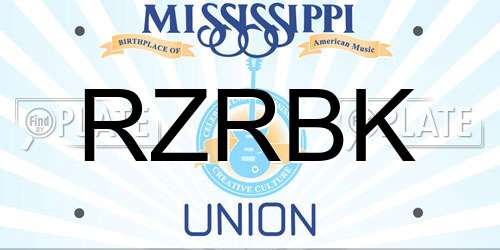 RZRBK Mississippi License Plate