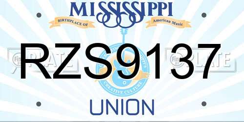 RZS9137 Mississippi License Plate