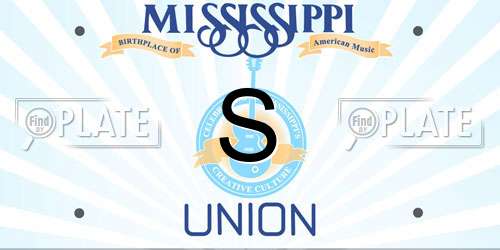 S Mississippi License Plate