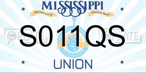 S011QS Mississippi License Plate