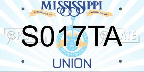 S017TA Mississippi License Plate