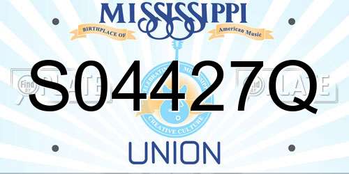 S04427Q Mississippi License Plate
