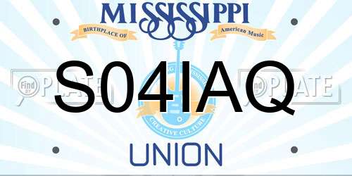 S04IAQ Mississippi License Plate