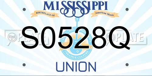S0528Q Mississippi License Plate