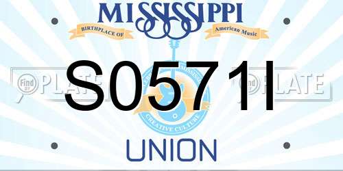 S0571I Mississippi License Plate
