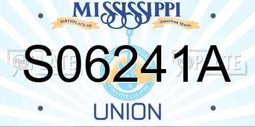 S06241A Mississippi License Plate