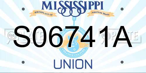 S06741A Mississippi License Plate