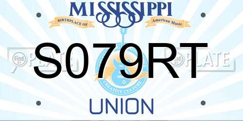 S079RT Mississippi License Plate